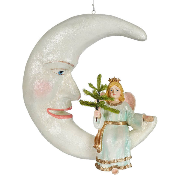 Christmas outlet Angel in Moon Ornament, Bethany Lowe, Cottagecore, Shabby chic, Romantic Holiday, SN6834