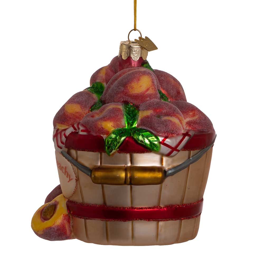 Peaches In Basket Ornament