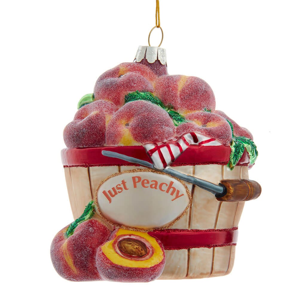 Peaches In Basket Ornament