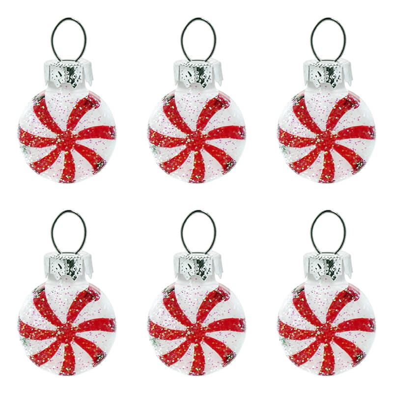 Peppermint Candy Ornaments Boxed Set/6