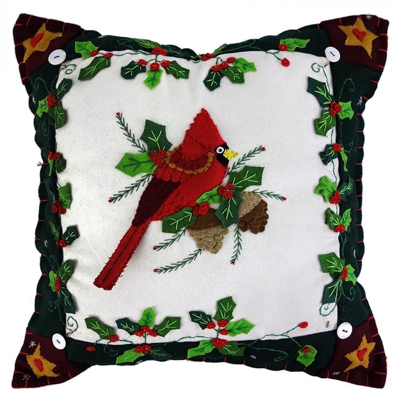 Perched Cardinal Pillow