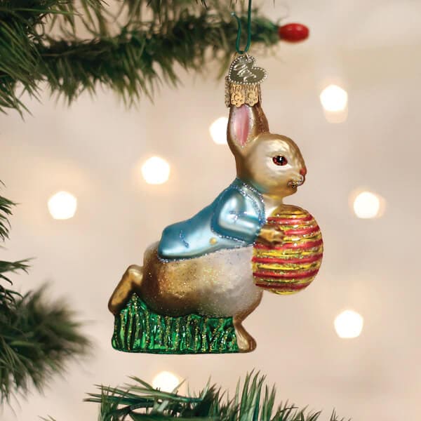 Peter Rabbit With Easter Egg Ornament - Ornaments