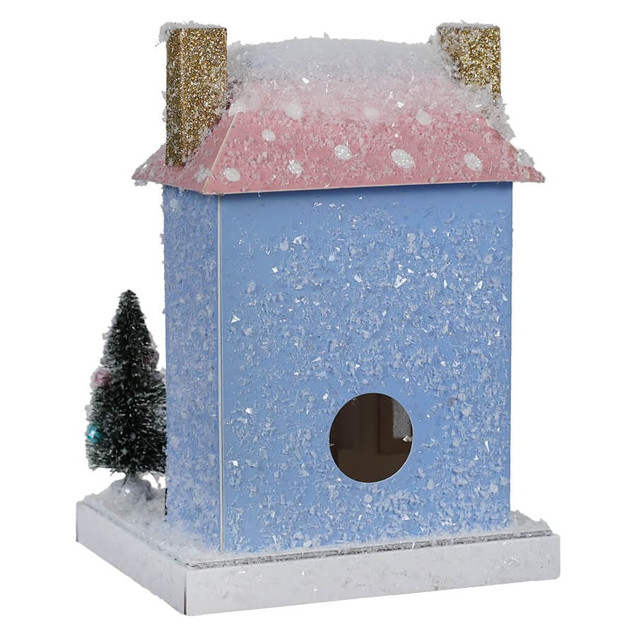 Petite Blue & Pink House - Christmas