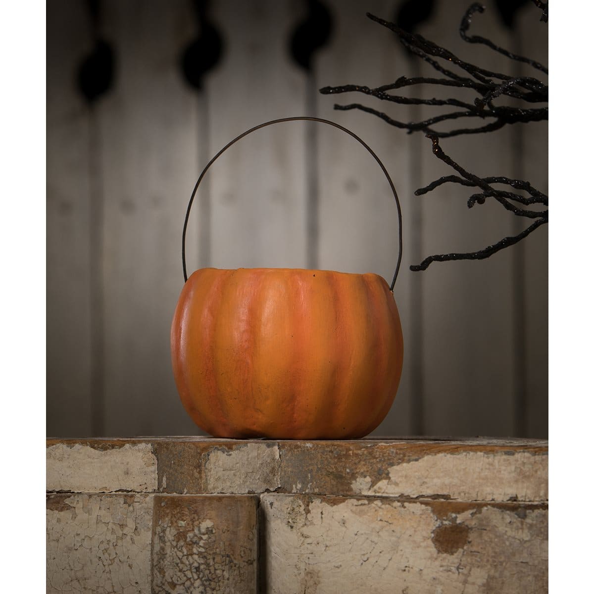 Petite Happy Candy Corn Pumpkin Bucket