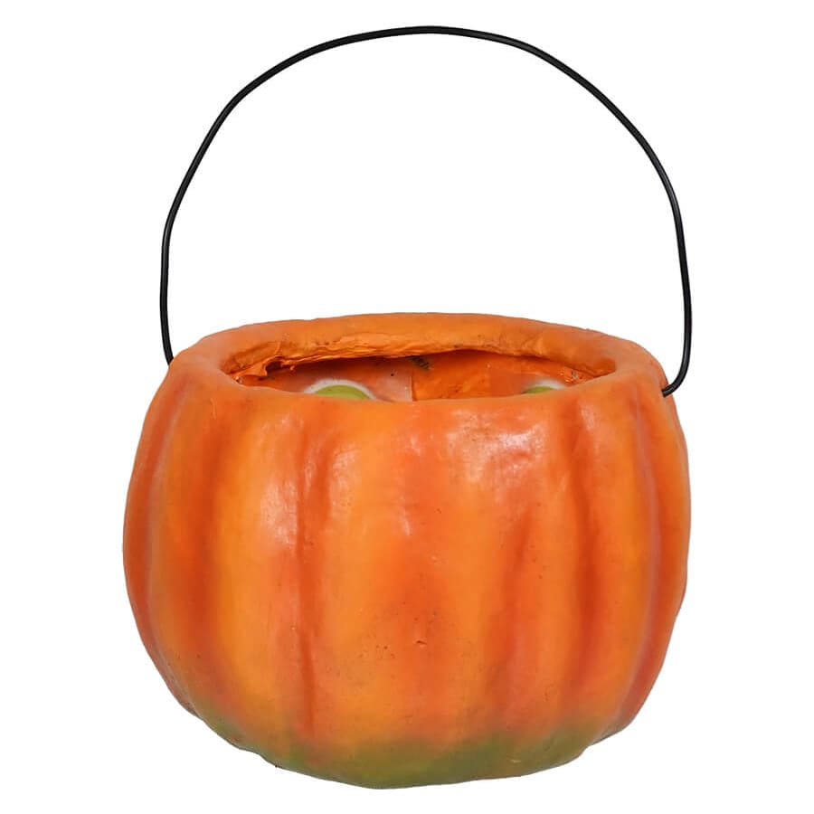 Petite Surprised Candy Corn Pumpkin Bucket - Halloween