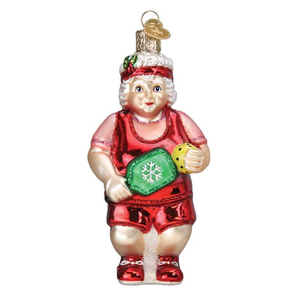 Pickleball Mrs. Claus Ornament - Ornaments