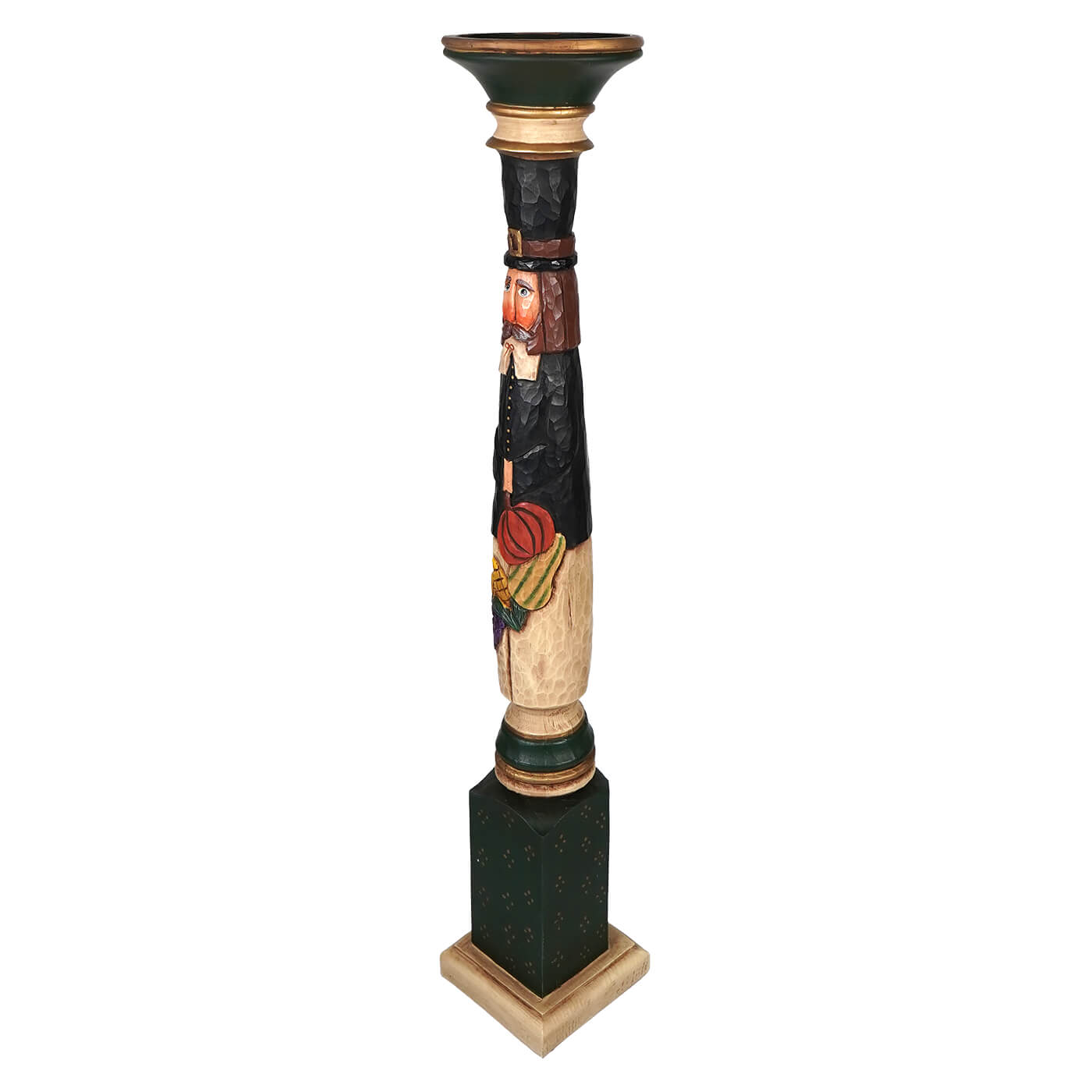 Pilgrim Spindle Candleholder - Thanksgiving