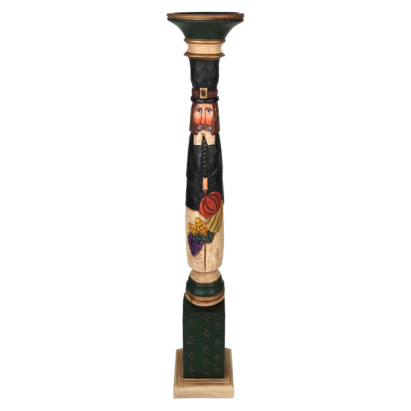 Pilgrim Spindle Candleholder - Thanksgiving