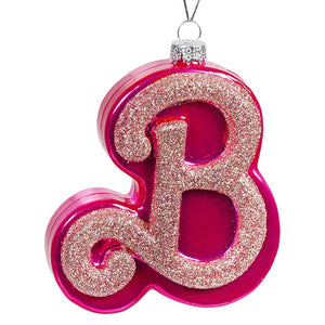 Pink B Ornament - Ornaments