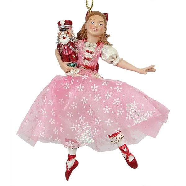 Pink Clara with Nutcracker Ornament