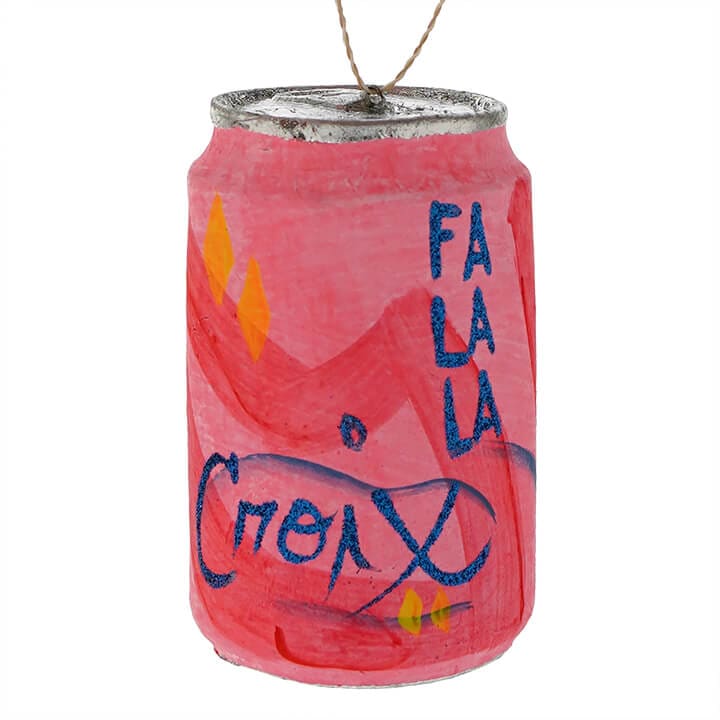 Pink Fa La La Croix Ornament