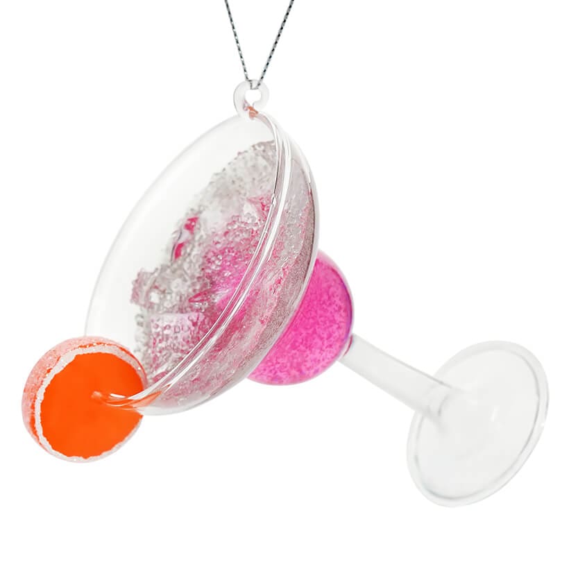 Pink Glass Margarita Cocktail Ornament