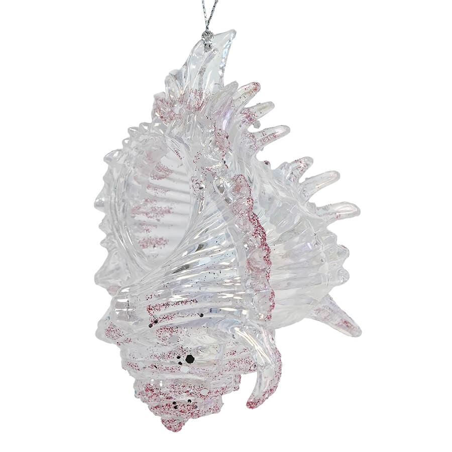 Pink Glitter Murex Shell Ornament