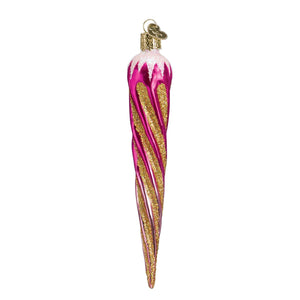 Pink Shimmering Icicle Ornament