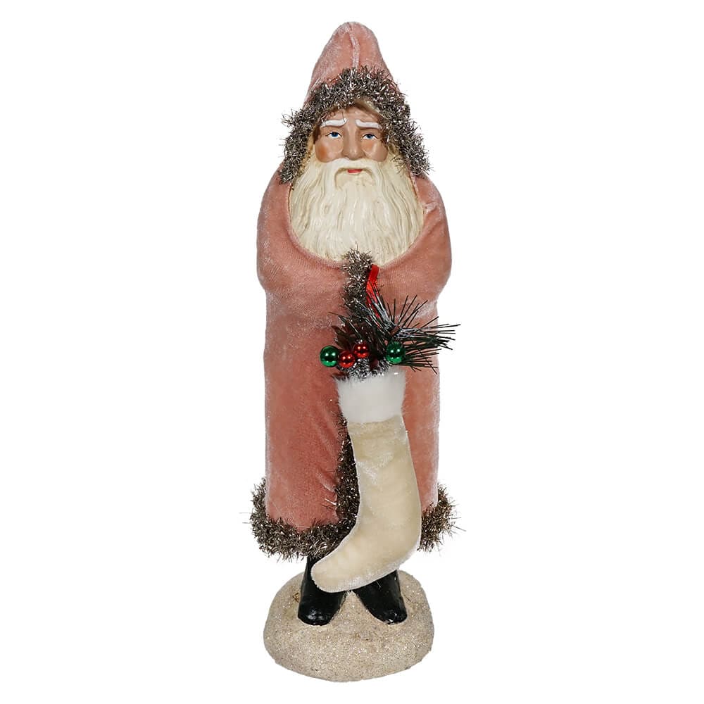 Pink Velvet Belsnickle Santa