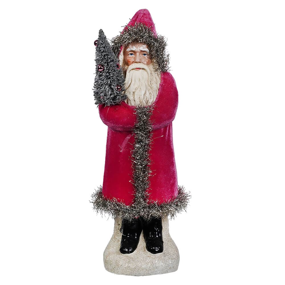 Pink Velvet Belsnickle Santa