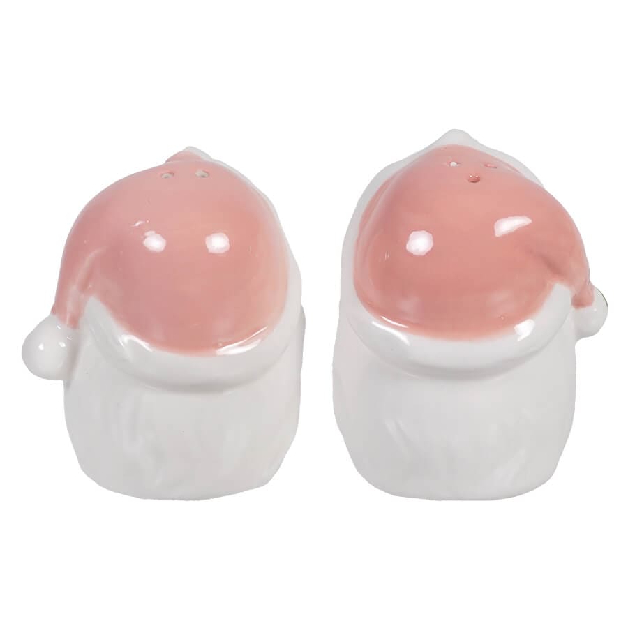 Pink Vintage Santa Salt & Pepper Shakers Set/2 - Christmas