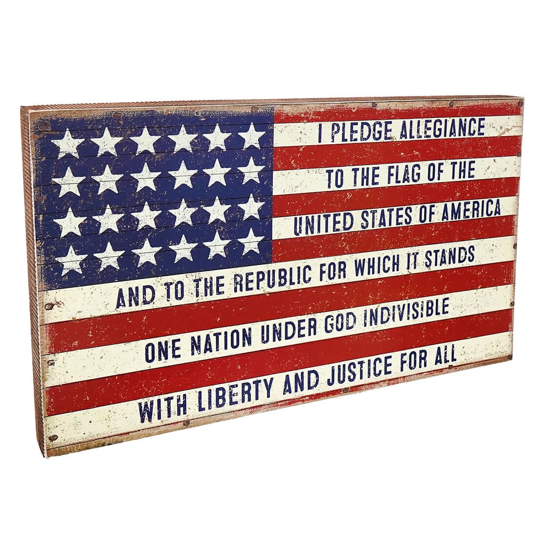 Pledge Allegiance Box Sign