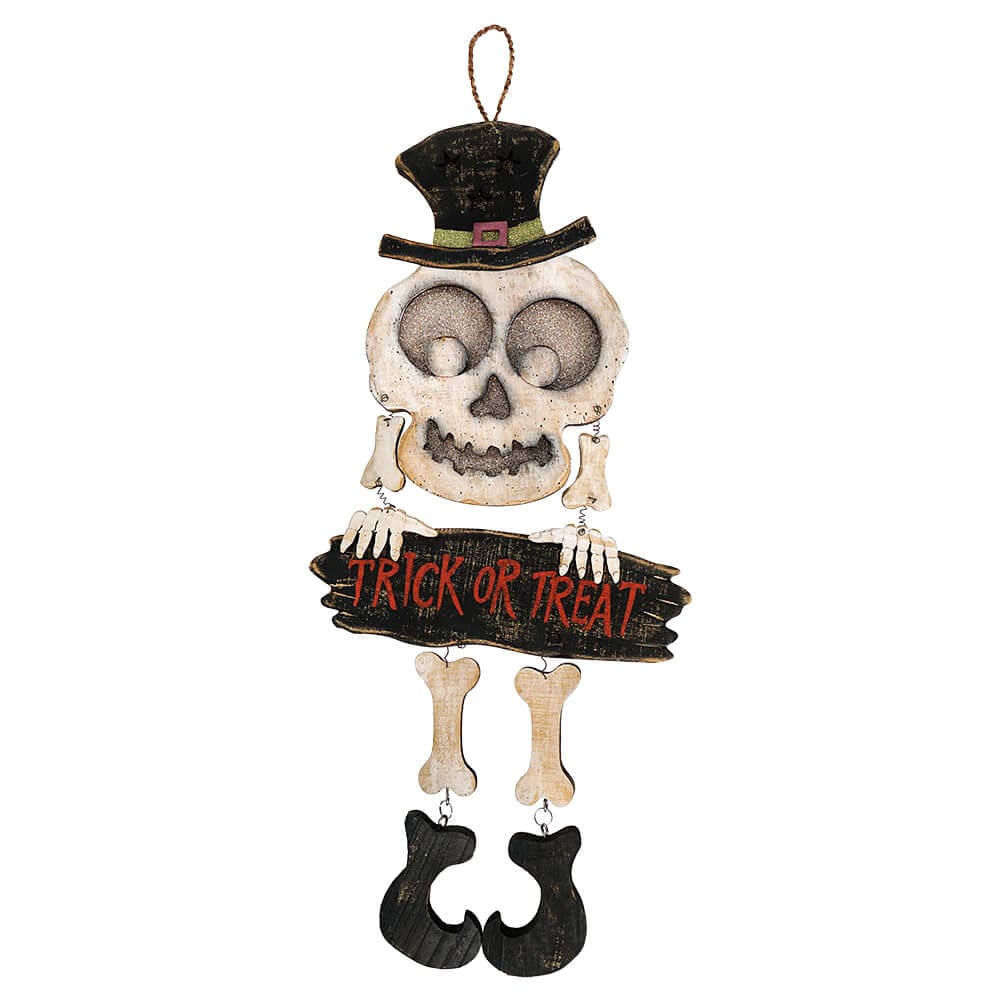 Plywood Skeleton Spooky Greeting Decor