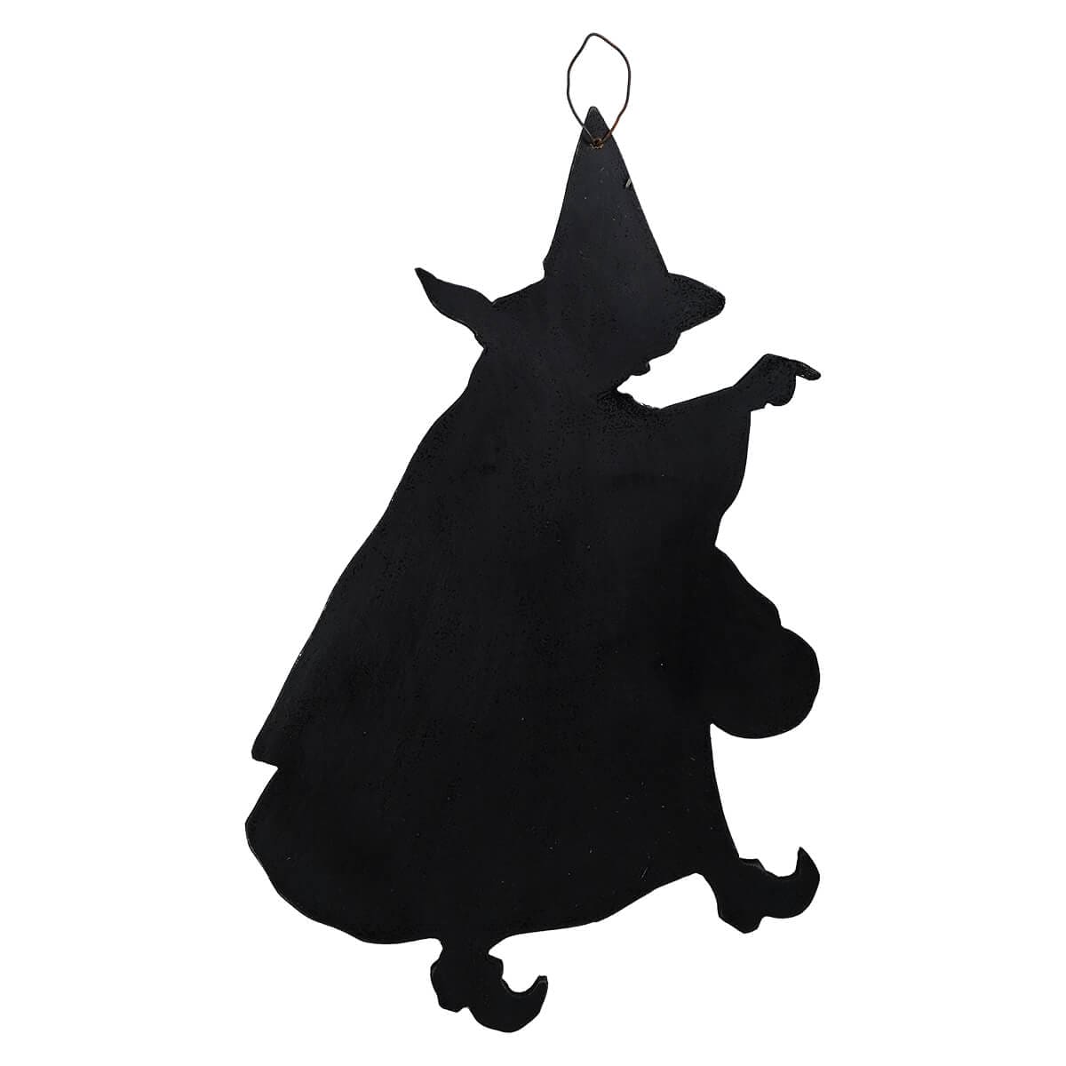 Pointing Witch Wood Cutout Hanger - Halloween