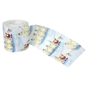 Polar Bears with Santa Designer Toilet Paper