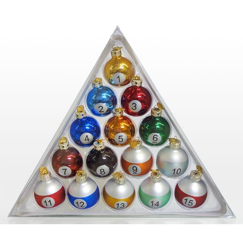 Pool Ball Ornament Set/15