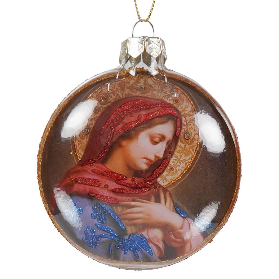 Praying Madonna Disc Ornament - Ornaments