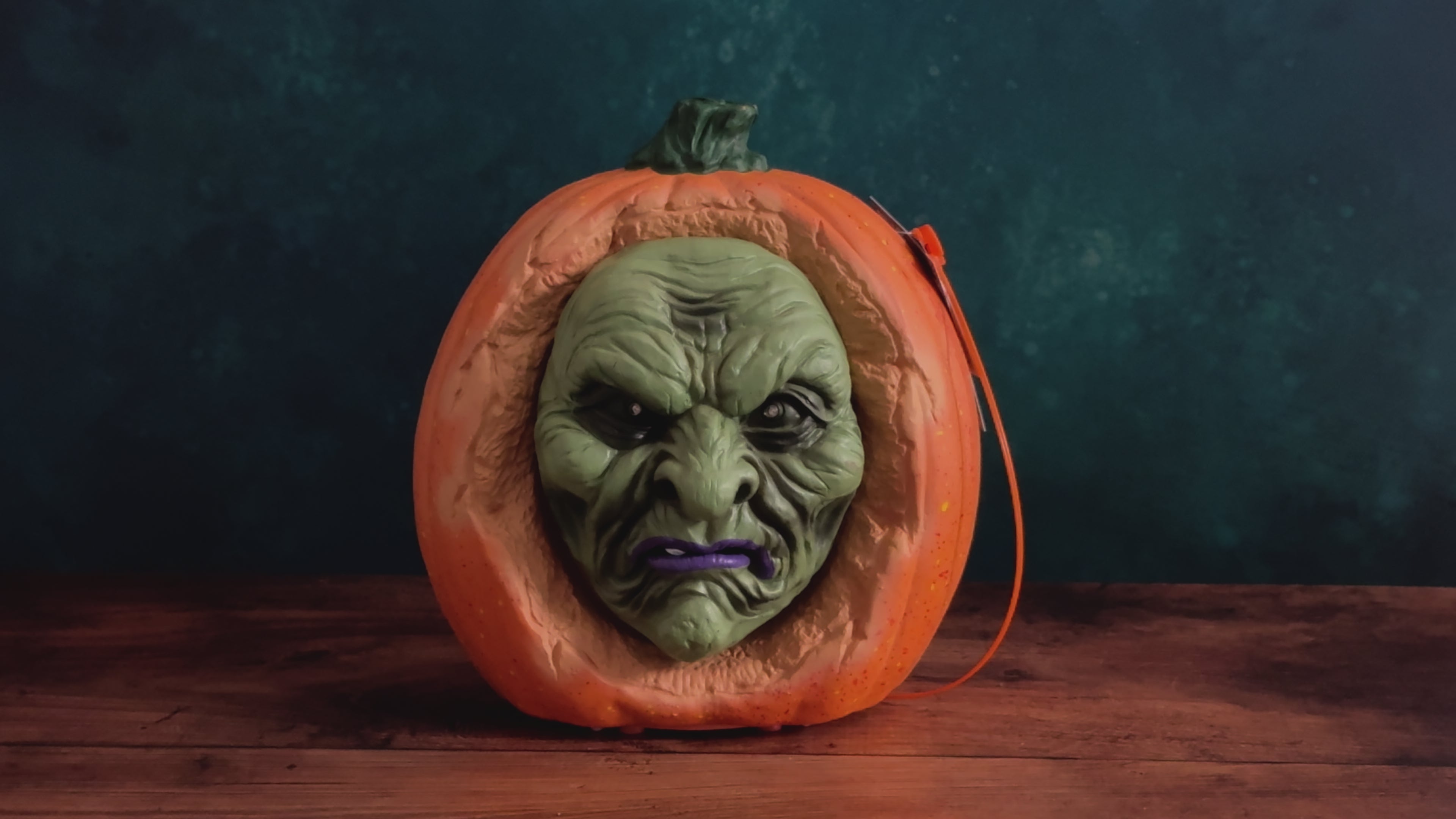 Animated Talking Halloween Witch Pumpkin With Lighted Eyes & Sound Sensor