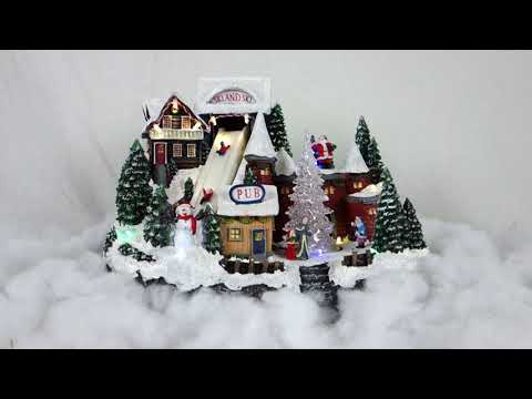 Alpine Christmas Village Scene