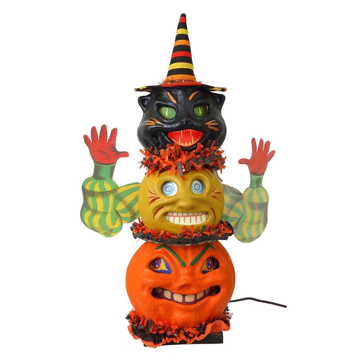 Pumpkin Clown Cat Face Stack