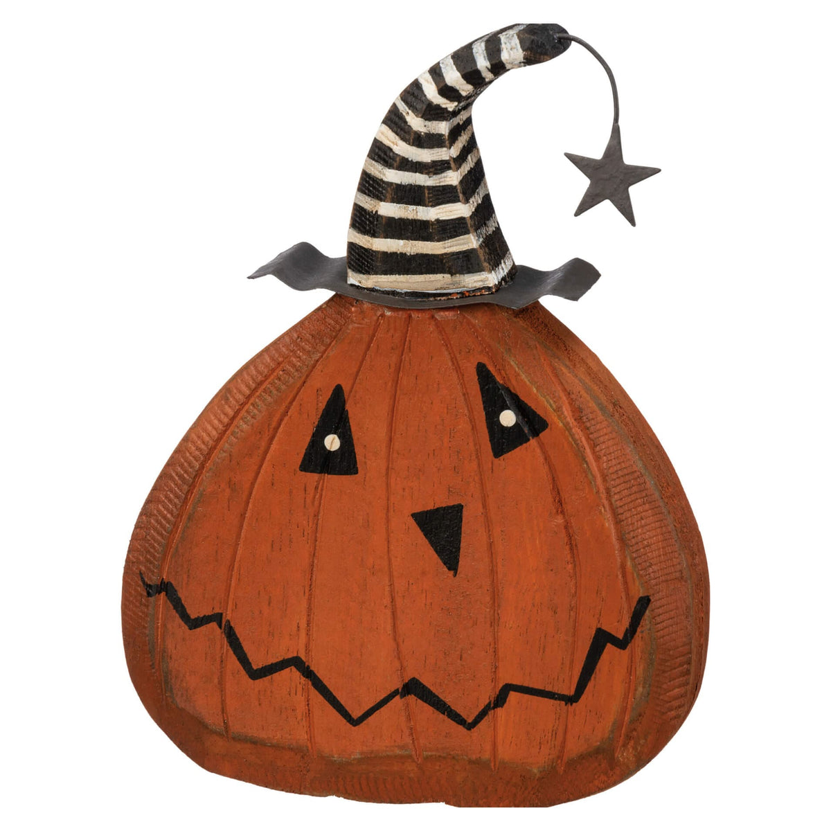 Pumpkin Head Shelf Sitter | Wooden Halloween Tabletop Decor ...