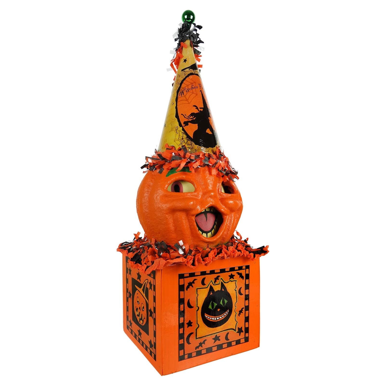 Pumpkin Jack in Party Hat on Box