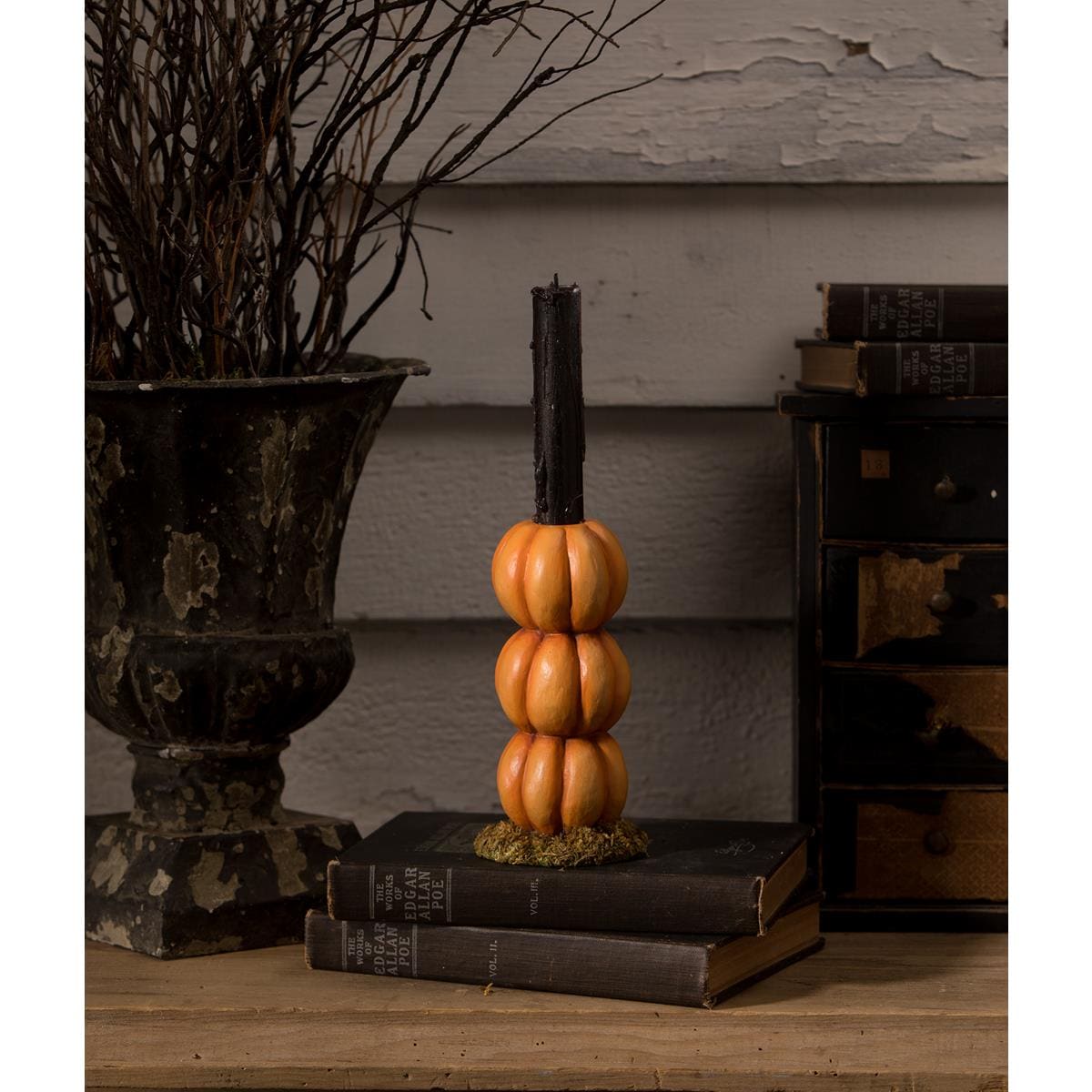 Pumpkin Stack Candlestick Holder - Halloween