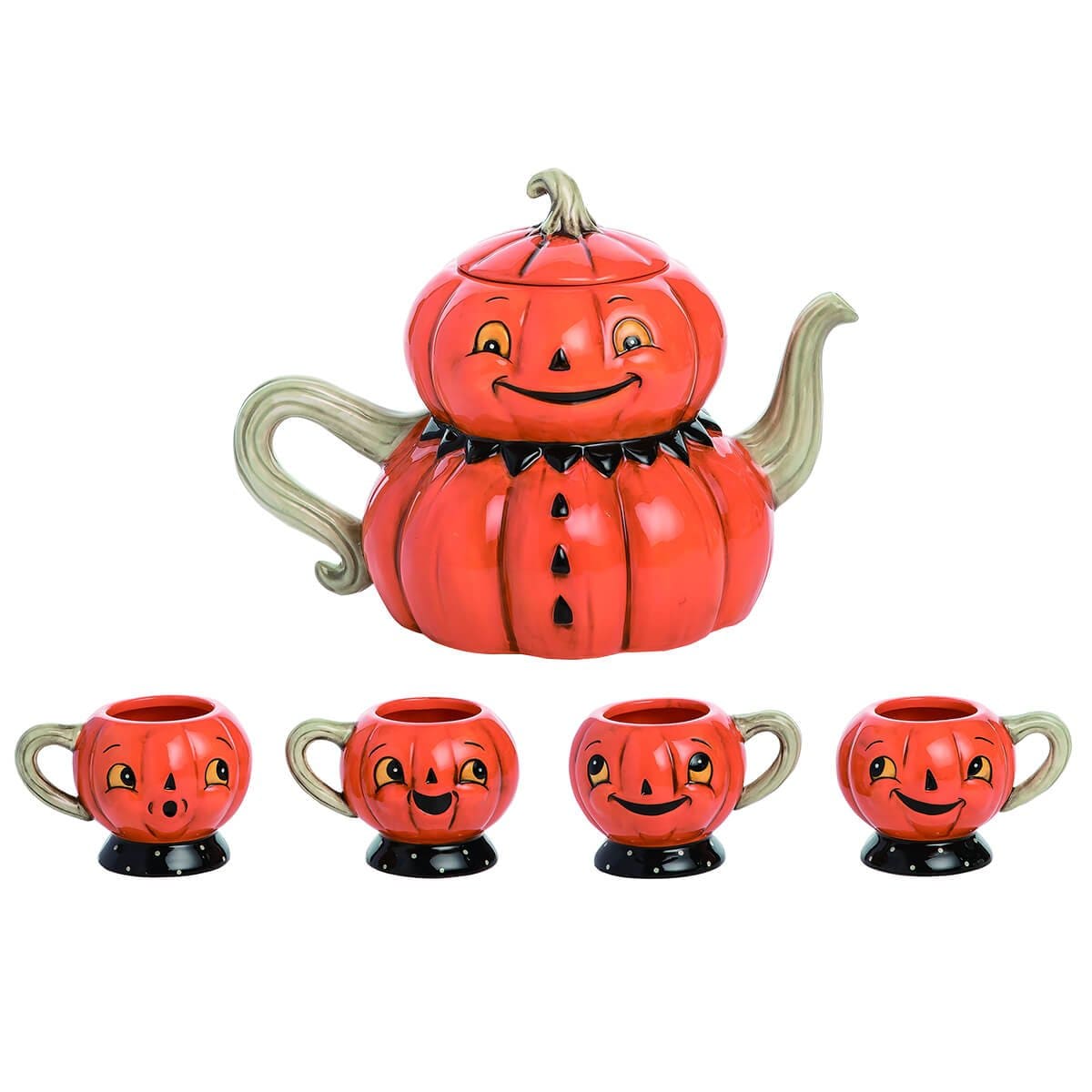 Pumpkin Teapot & Pumpkin Cups Set/5