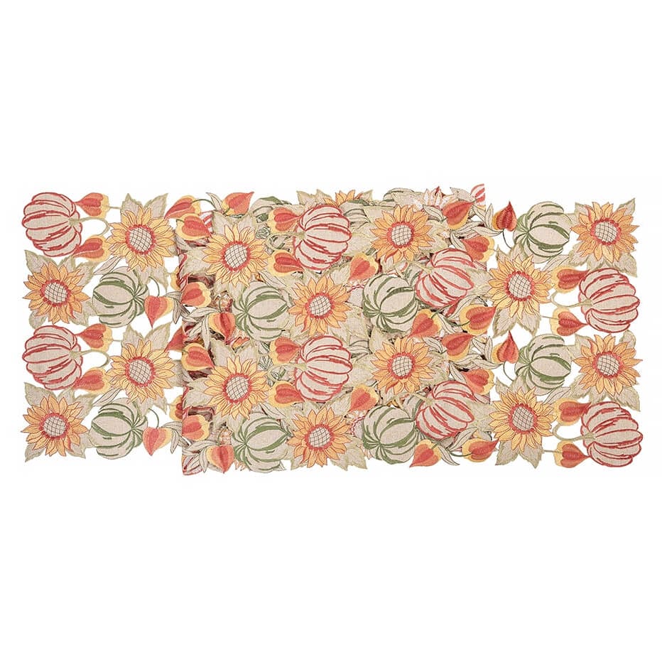 Pumpkins Sunflower Table Runner