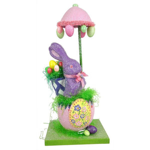 Purple Rabbit in Egg with Pink Egg Umbrella