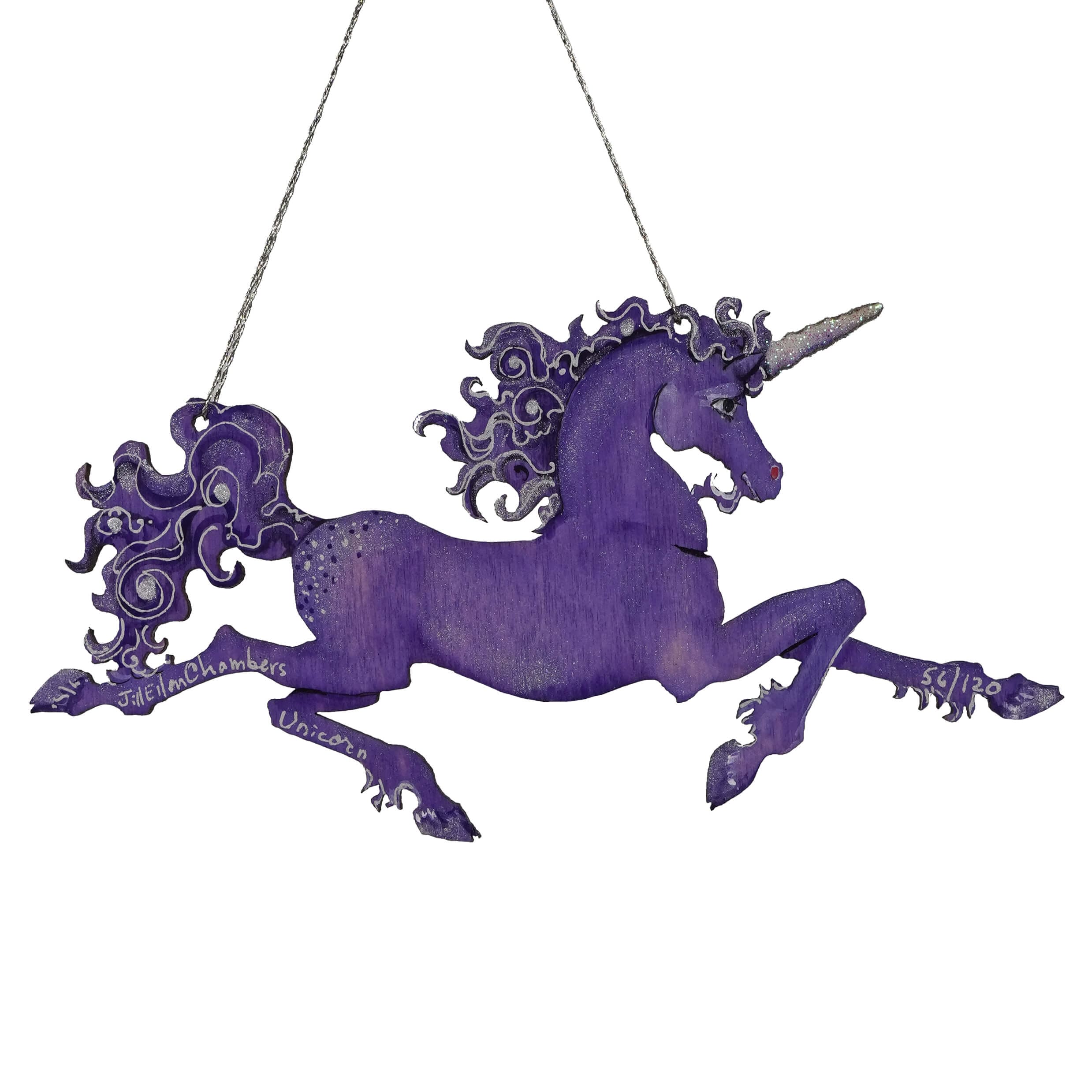 Purple Unicorn Ornament