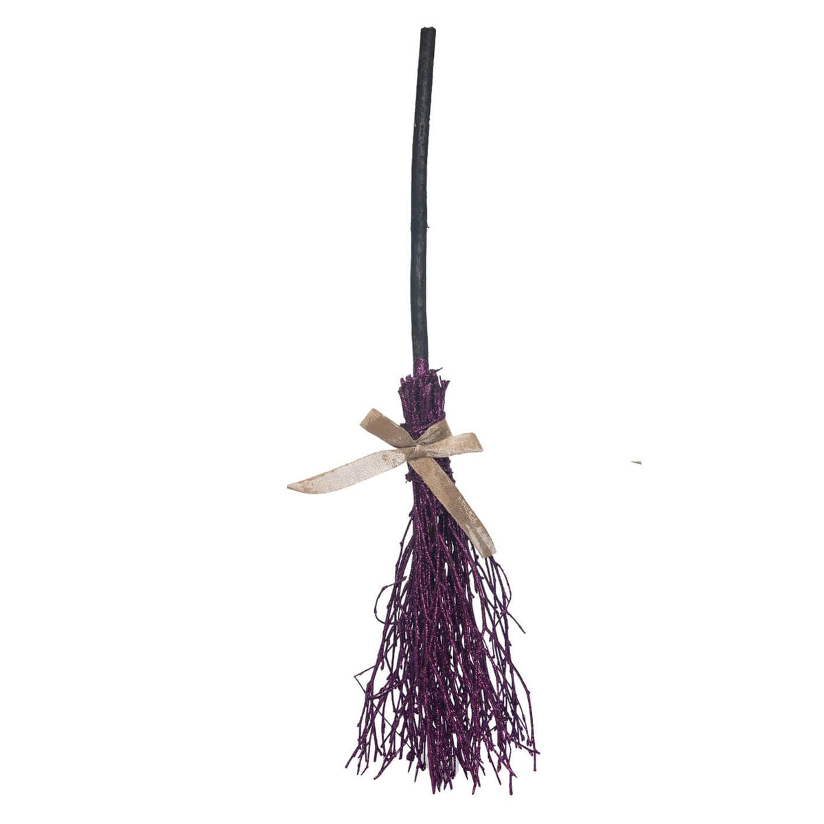 Purple Witch Broom Decor - Halloween