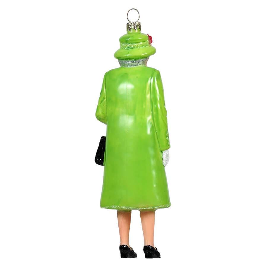 Queen Elizabeth Wearing Green Peacoat Ornament