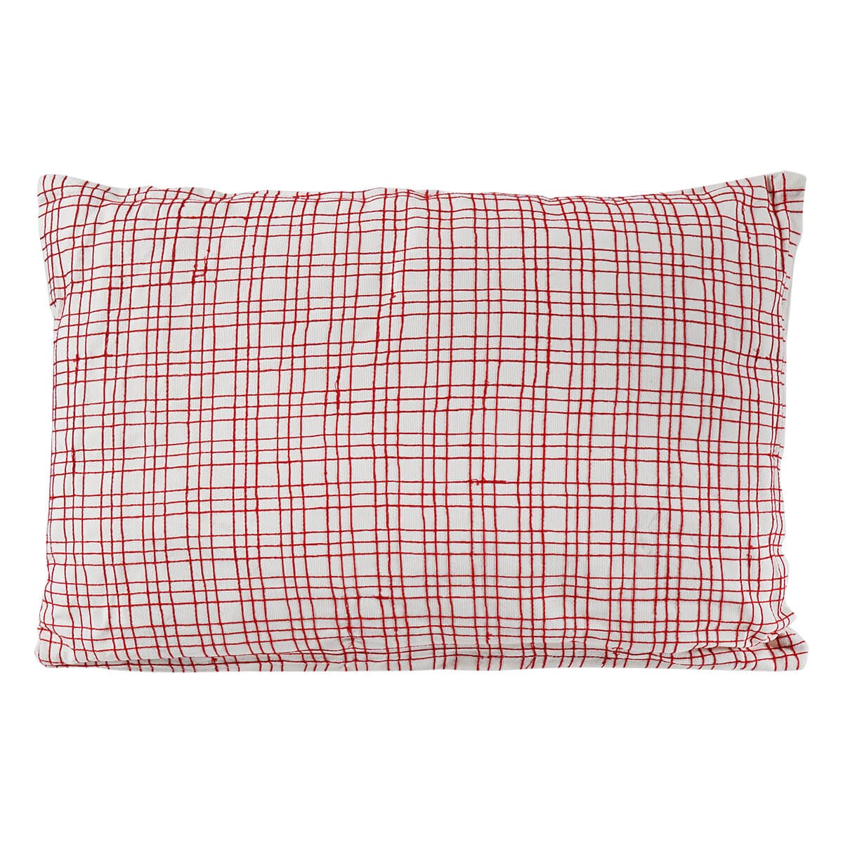 Rectangular White Pillow With Felt Ornaments & Snowflakes