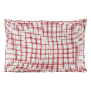 Rectangular White Pillow With Felt Ornaments & Snowflakes