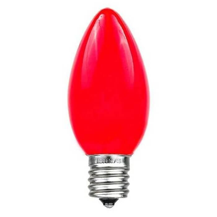 Red Ceramic Opaque C7 5 Watt Bulb - Christmas