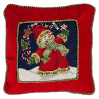 image of Hand Stitched & Fabric Christmas Pillows decor