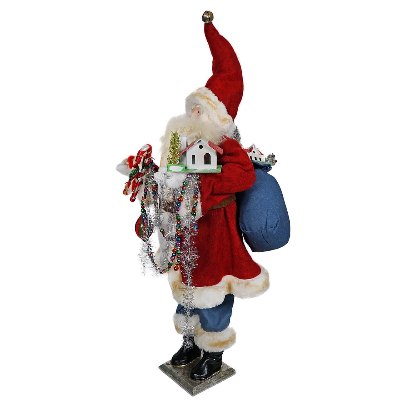 Red Coat Vintage Santa Bearing Gifts