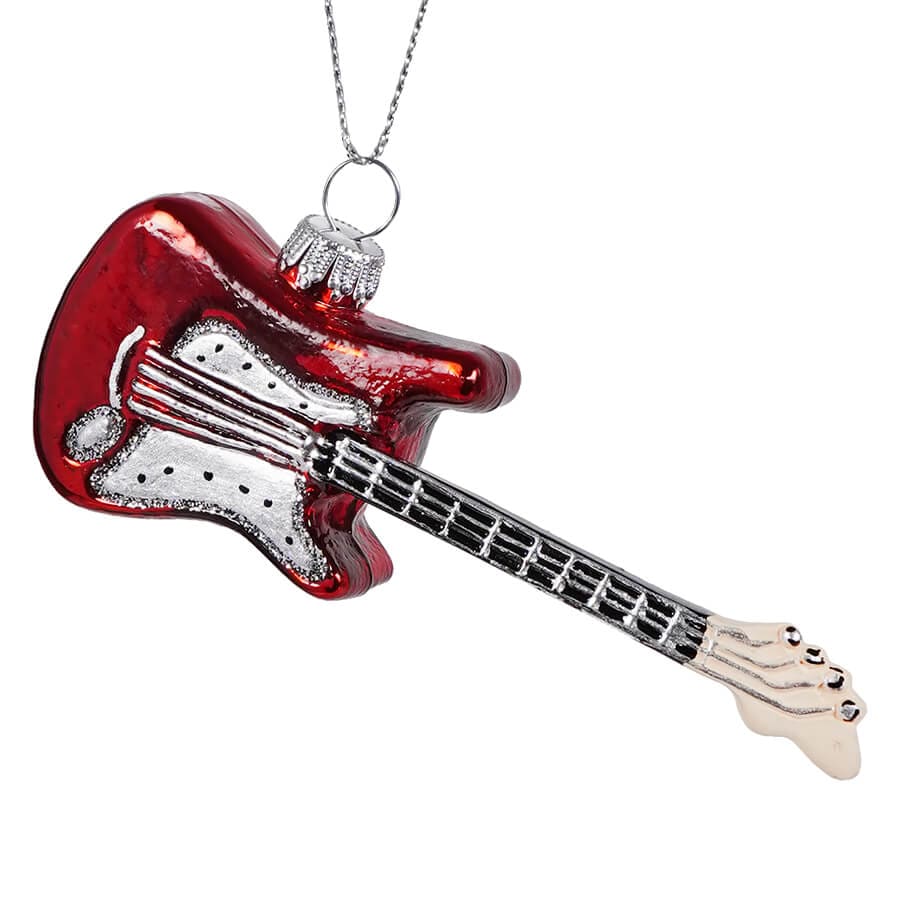 Red Electric Guitar Ornament - Ornaments