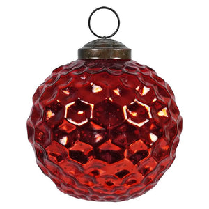 Red Geometric Kugel Ornament - Ornaments