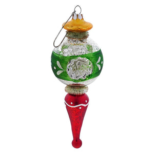 Red, Gold & Green Finial Ornament