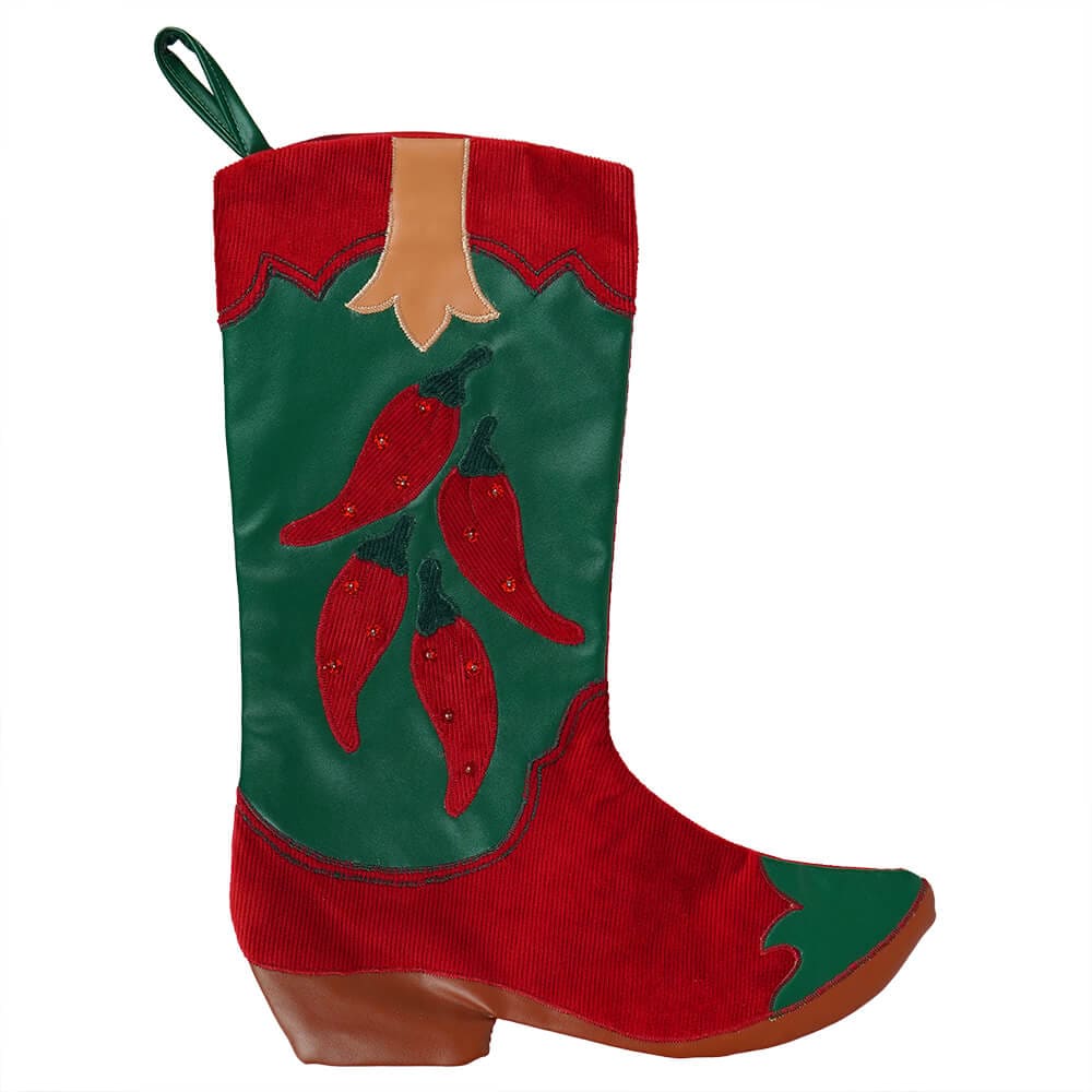 Red & Green Chili Boot Stocking