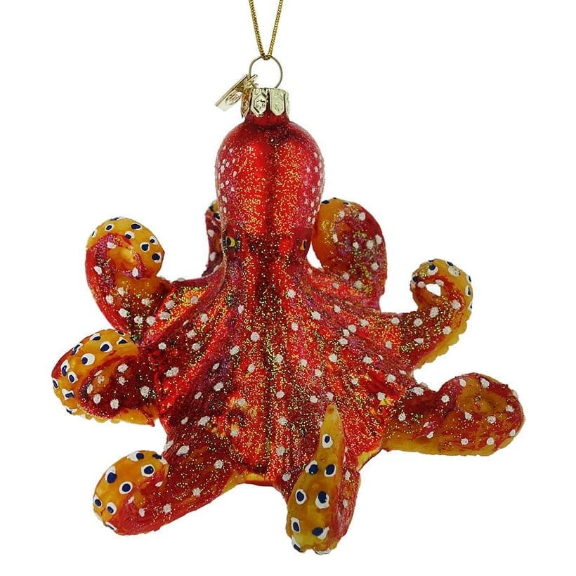 Red Octopus Ornament