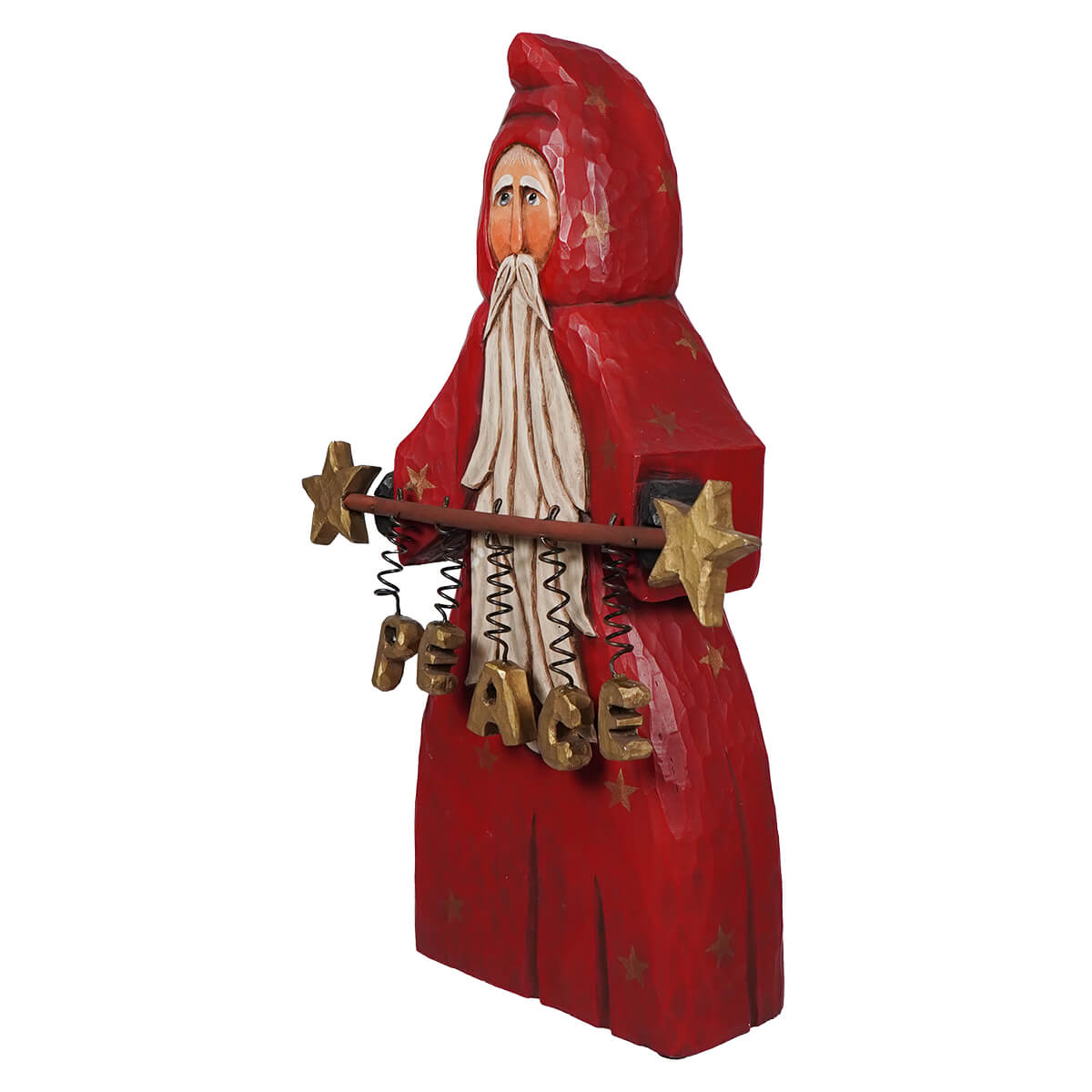 Red ’Peace’ Banner Santa - Christmas